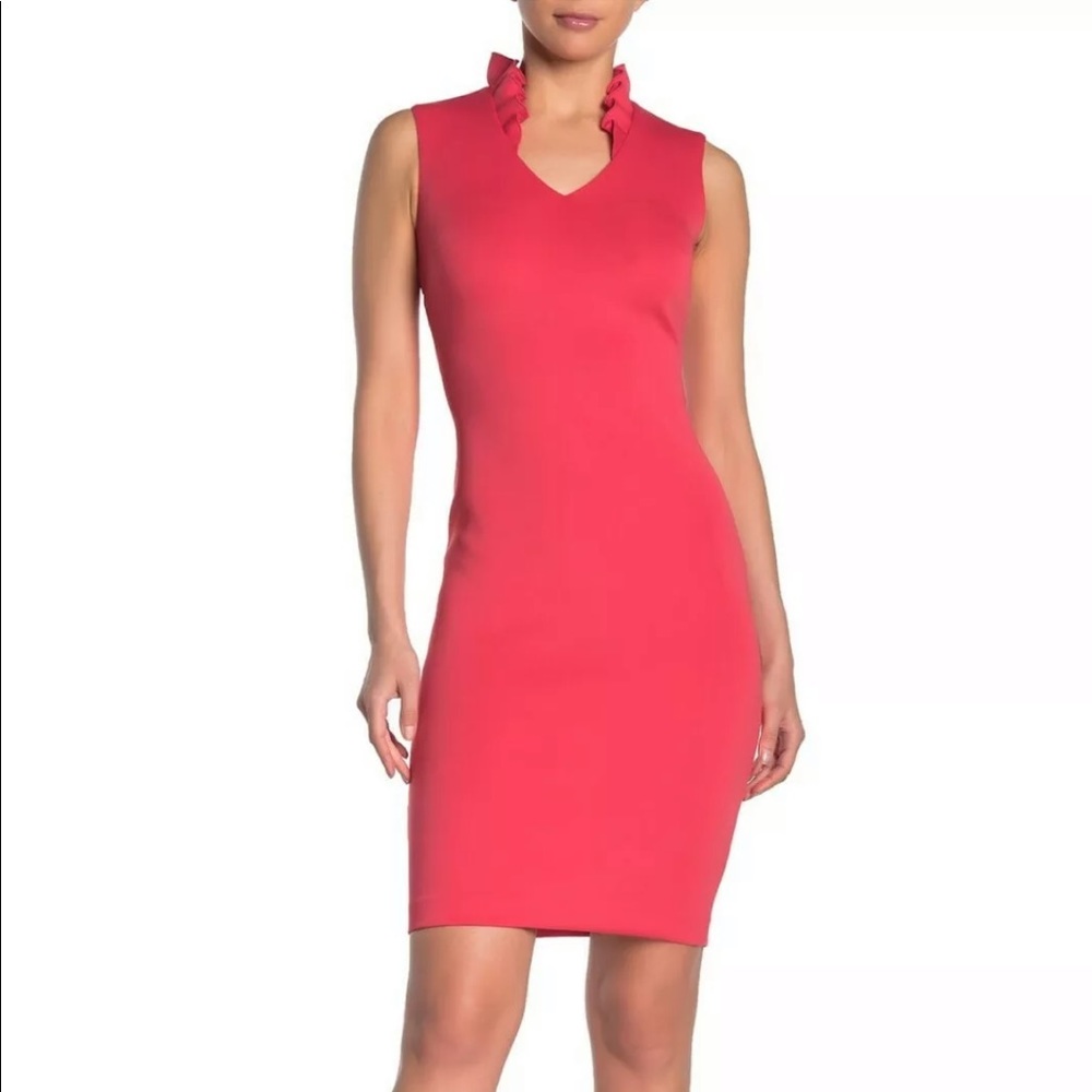 Calvin Klein Size 14 Red Women’s Dress Sleeveless NWT NEW Nice